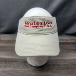 Waterloo Rod Company Hat Visor Mens One Size Beige Embroidered Fishing